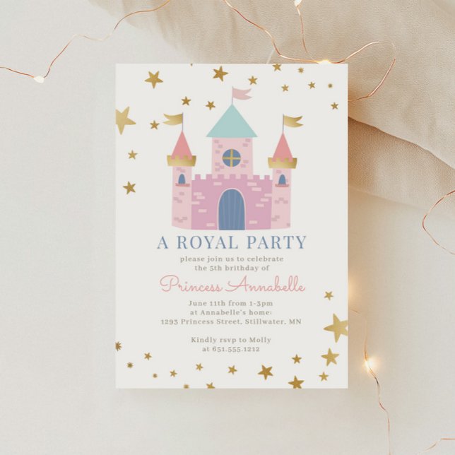 Convite para Festa de Aniversário da Princesa Rosa (Criador carregado)