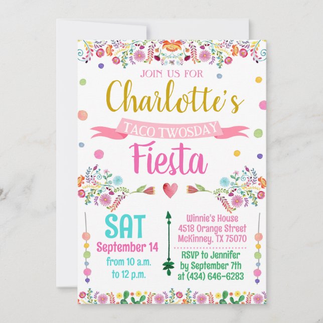 Convite para Festa de Aniversário da Siesta da Fie (Frente)