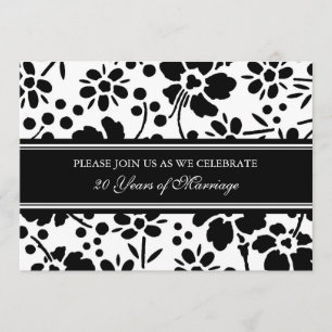 Convite para Festa de Aniversário de 20 anos Black