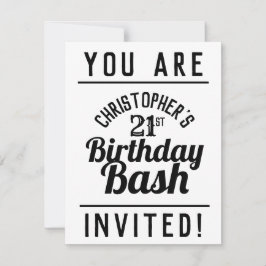 Convite para Festa de Aniversário de 21 anos
