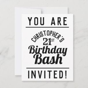 Convite para Festa de Aniversário de 21 anos