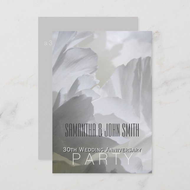 Convite para Festa de Aniversário de 30 Anos de Ca (Frente/Verso)