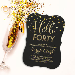 Convite para Festa de Aniversário de 40 anos