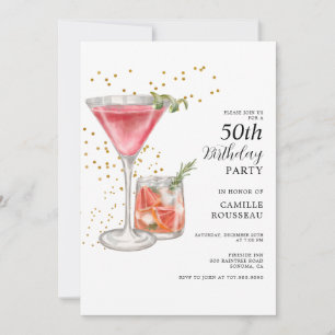 Convite para Festa de Aniversário de 50 anos com C