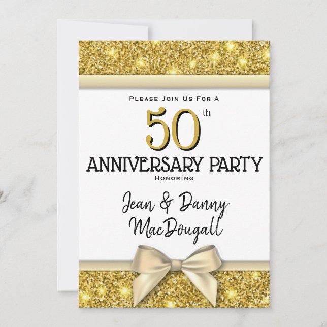Convite para Festa de Aniversário de 50 Anos de Ca (Frente)