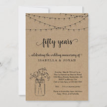 Convite para Festa de Aniversário de 50 Anos de Ca