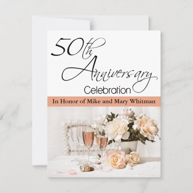 Convite para Festa de Aniversário de 50 Anos de Ca (Frente)