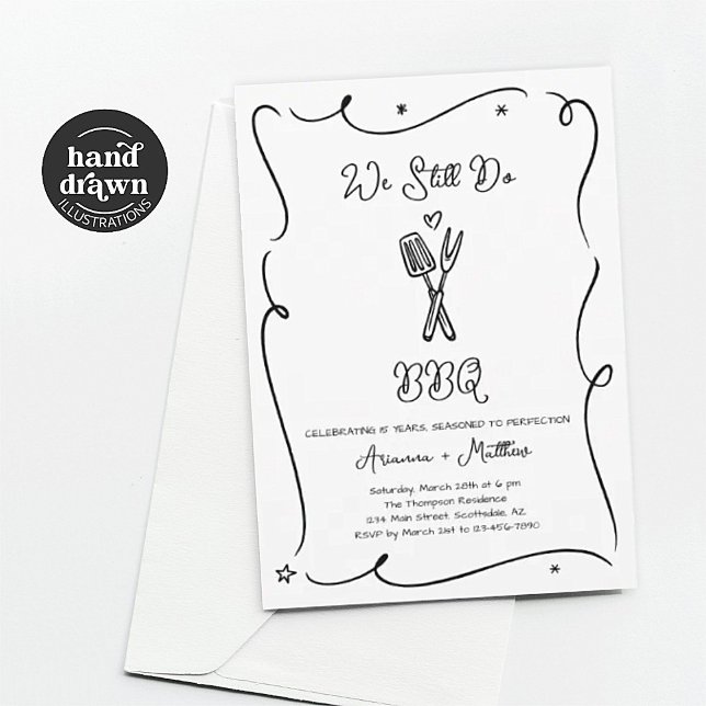 Convite para Festa de Aniversário de BBQ Ainda Faz (Criador carregado)