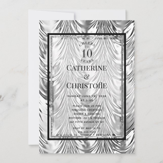 Convite para Festa de Aniversário de Bodas de Prat (Frente)