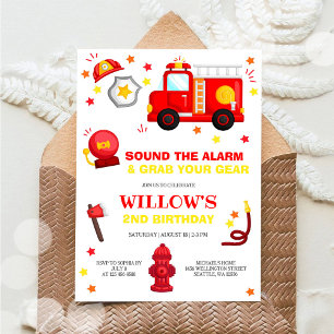 Convite para Festa de Aniversário de Bombeiro