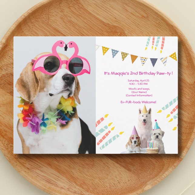 Convite para Festa de aniversário de cachorrinho (Criador carregado)