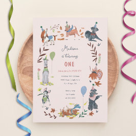 Convite para festa de aniversário de cachorrinhos 