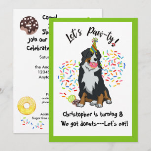 Convite para Festa de aniversário de Cachorro de M