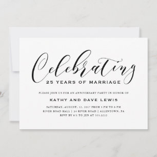 Convite para Festa de Aniversário de Casamento