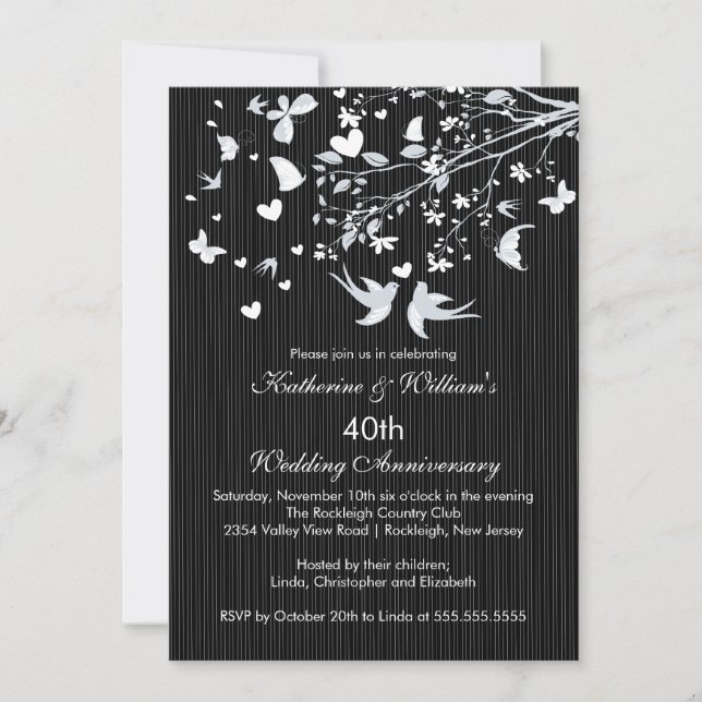 Convite para Festa de Aniversário de Casamento Mod (Frente)