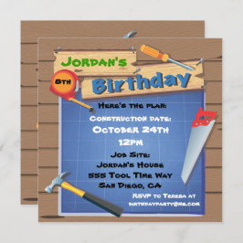 Convite para Festa de aniversário de Construção de