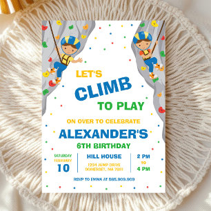 Convite para Festa de Aniversário de Escalada em R