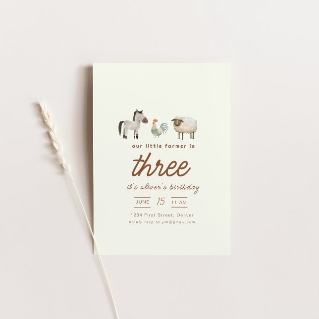 Convite para Festa de aniversário de fazendas (Criador carregado)