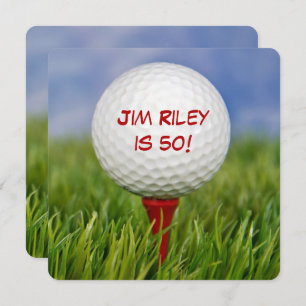 Convite para Festa de aniversário de Golf