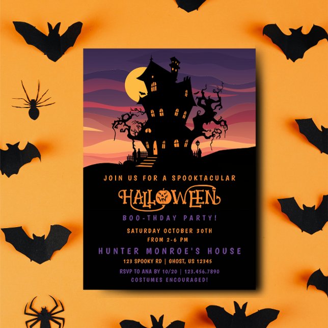 Convite para Festa de Aniversário de Halloween (Criador carregado)