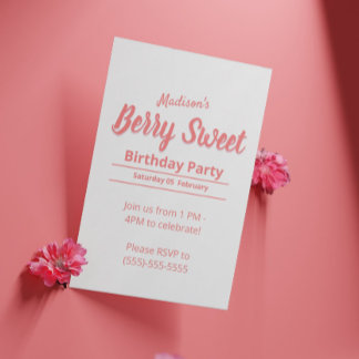 Convite para Festa de aniversario de meninas Berry
