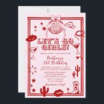 Convite para Festa de aniversario de meninas do Re<br><div class="desc">Boot Western Invitation. Aniversário Russo 30 Ocidental da Cowgirl. Saddle,  botas,  aniversário de chic,  aniversário de vaquinha russa. 30 da Rússia Ocidental,  40º Aniversário da Cowgirl. 21rua,  30,  40º,  50º aniversário. Aniversário de campo.</div>
