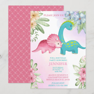 Convite para Festa de aniversario de meninas Flora