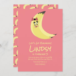 Convite para Festa de aniversario de meninas rosa