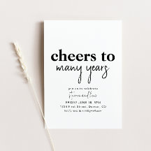 Convite para Festa de Aniversário de Muitos Anos