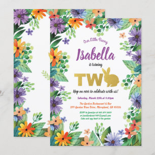 convite para festa de aniversário de Páscoa de 2 a