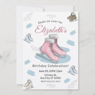 Convite para Festa de Aniversário de Patinação no