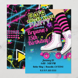 Convite para Festa de Aniversário de Patinação no