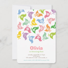 Convite para Festa de aniversário de Pintinhos Ret