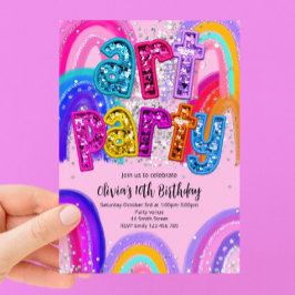 Convite para Festa de Aniversário de Pintura da Fe
