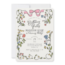 Convite para Festa de aniversário de Portas Florai