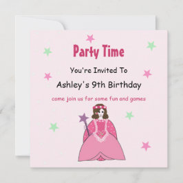 Convite para Festa de Aniversário de Princesa