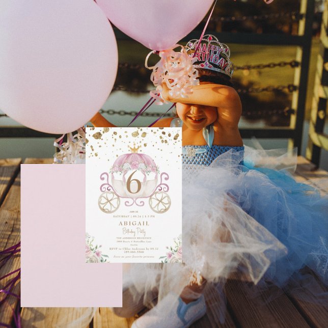 Convite para Festa de Aniversário de Princesa (Criador carregado)