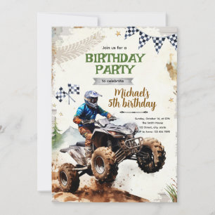 Convite para festa de aniversário de quadriciclo