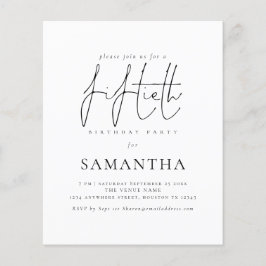 Convite para Festa de aniversário de Script Simple