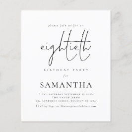 Convite para Festa de aniversário de Script Simple