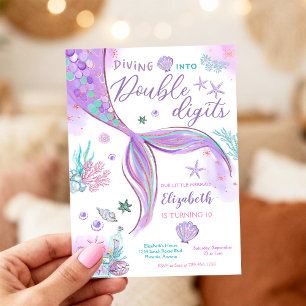 Convite para Festa de Aniversário de Sereia