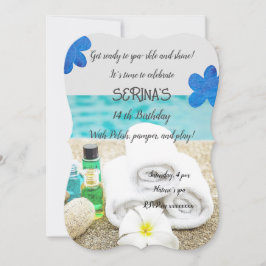 convite para festa de aniversário de spa para meni