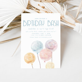 Convite para Festa de aniversário de Tema do Balão