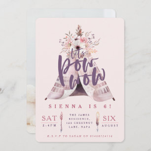 Convite para festa de aniversário de Tepee