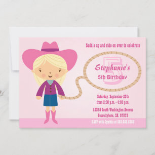 Convite para festa de aniversário de uma rapariga