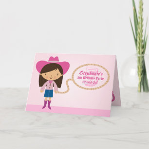 Convite para festa de aniversário de uma rapariga