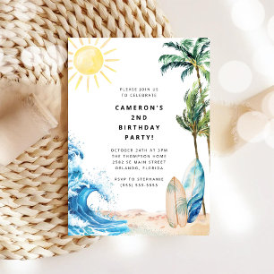 Convite para Festa de Aniversário de Verão na Prai