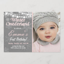 Convite para festa de aniversário de Winter Oneder