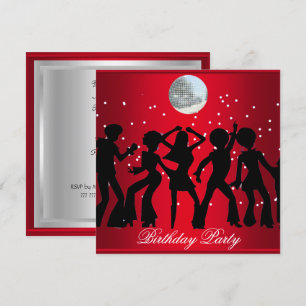 Convite para Festa de Aniversário Disco 70's Verme