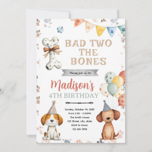 Convite para festa de aniversário do cachorrinho